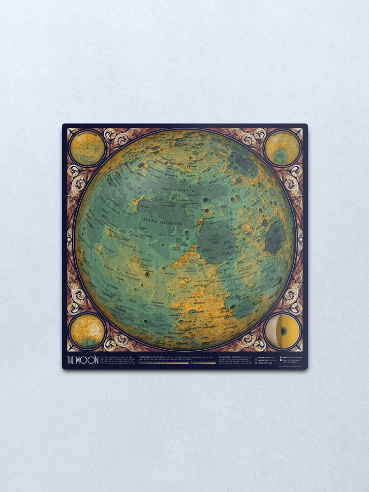 Alternate view of A Map of the Moon Metal Print