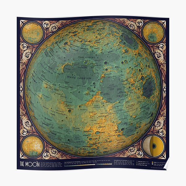 A Map of the Moon Poster