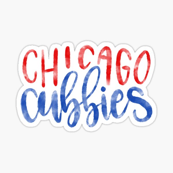 Watercolor Chicago Cubbies Sticker