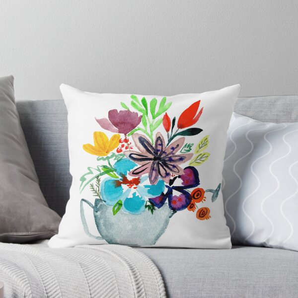 Item preview, Watercolor Floral Bouquet in Watering Can designed and sold by Dani Reber.