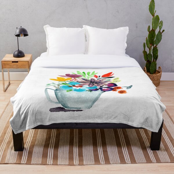 Artikelvorschau, Aquarell-Blumenstrauß in der Gießkanne entworfen und verkauft von Dani Reber.
