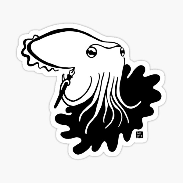 Pen and Squid Ink Sticker