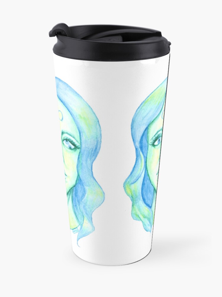 Alternate view of Blue Hair, Green Skin Travel Mug