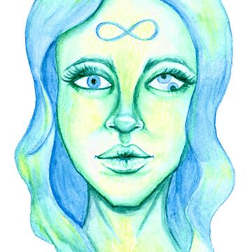 Artwork thumbnail, Blue Hair, Green Skin by Leanore