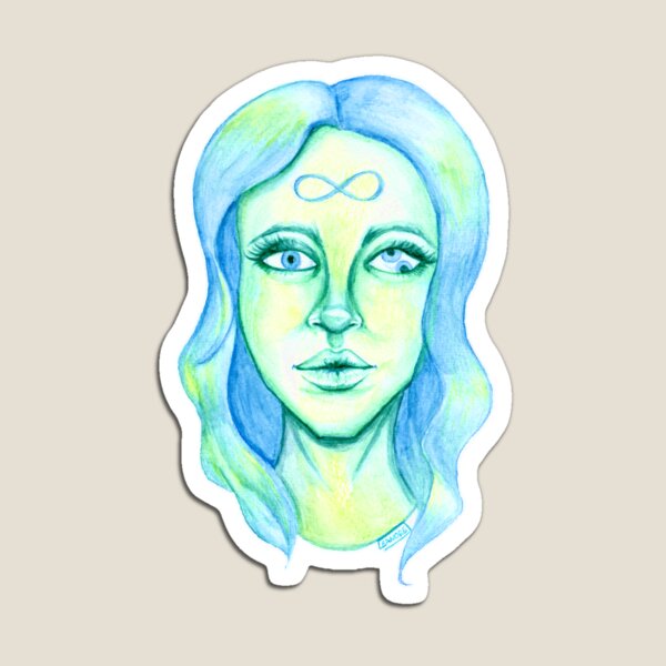 Blue Hair, Green Skin Magnet