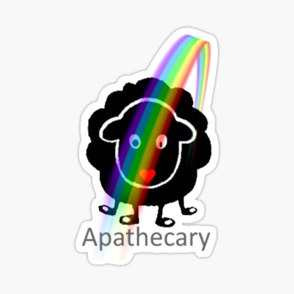 Apathecary Logo Black Sheep Rainbow Sticker By Apathecary Redbubble 