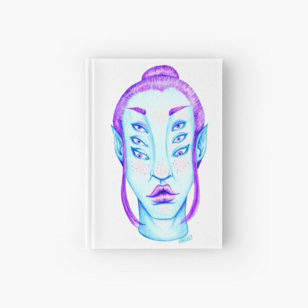Purple Hair, Blue Skin Hardcover Journal