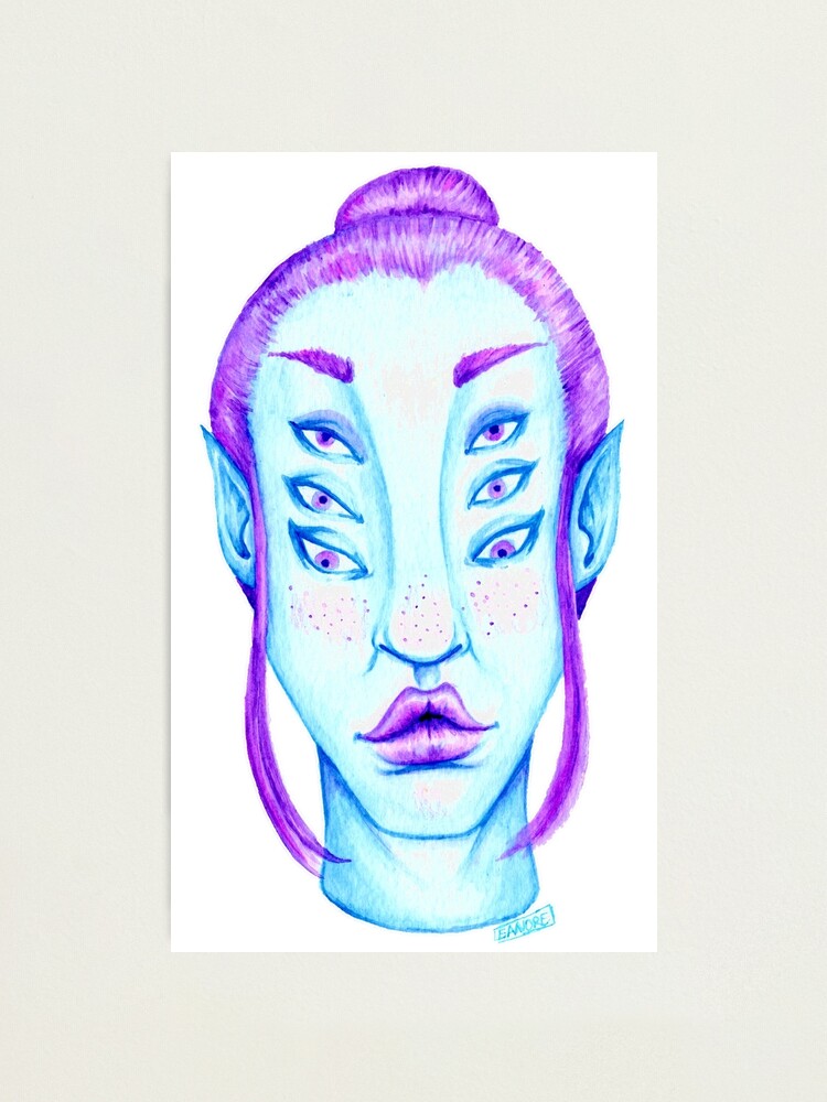 Alternate view of Purple Hair, Blue Skin Photographic Print