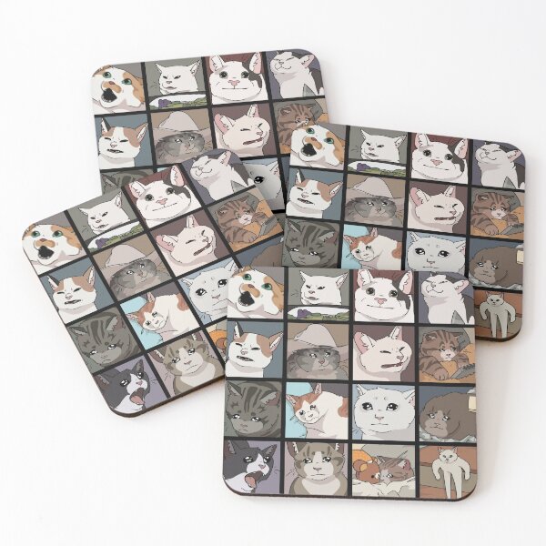 Schrodinger's Cat Coaster Set // Dead and Alive Cats Coasters 
