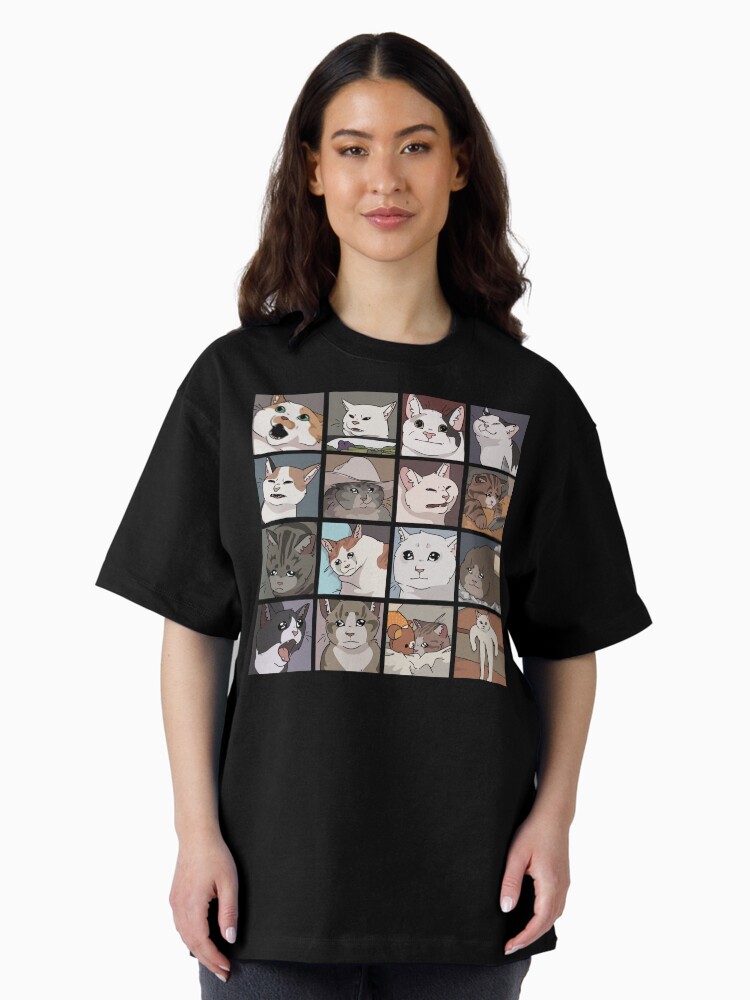 Thumbnail 2 of 7, Oversized T-Shirt, Meme Cats 2.0 designed and sold by How-Do-U-Art.