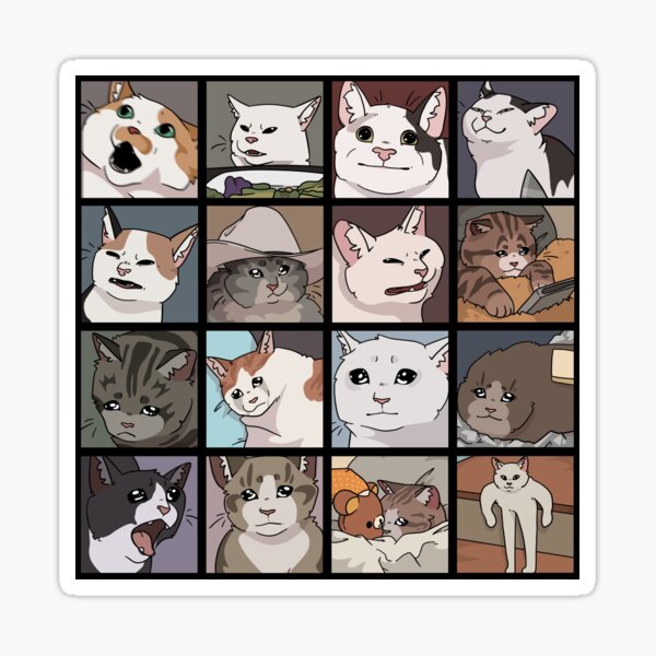 Item preview, Meme Cats 2.0 designed and sold by How-Do-U-Art.