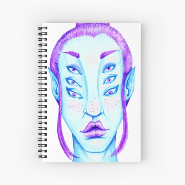 Purple Hair, Blue Skin Spiral Notebook