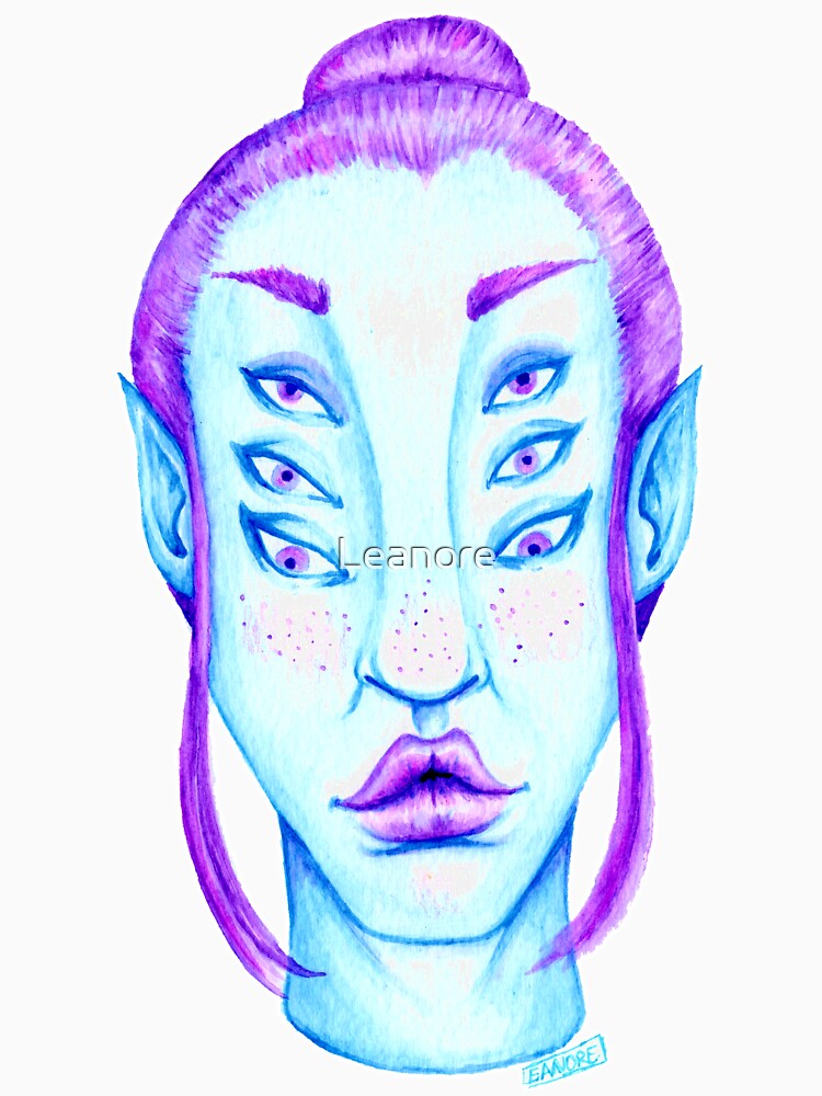 Purple Hair, Blue Skin by Leanore