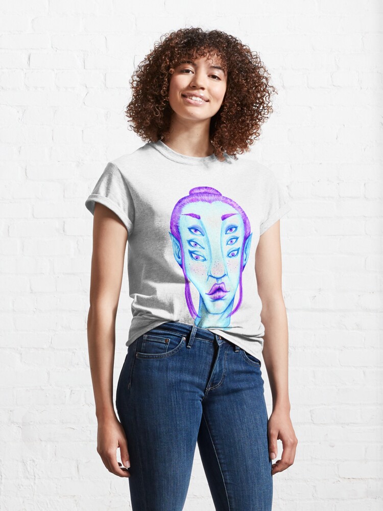 Alternate view of Purple Hair, Blue Skin Classic T-Shirt