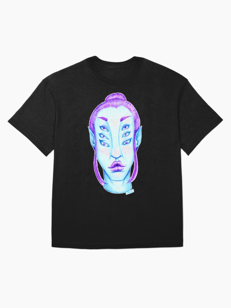 Thumbnail 3 of 7, Oversized T-Shirt, Purple Hair, Blue Skin designed and sold by Leanore.