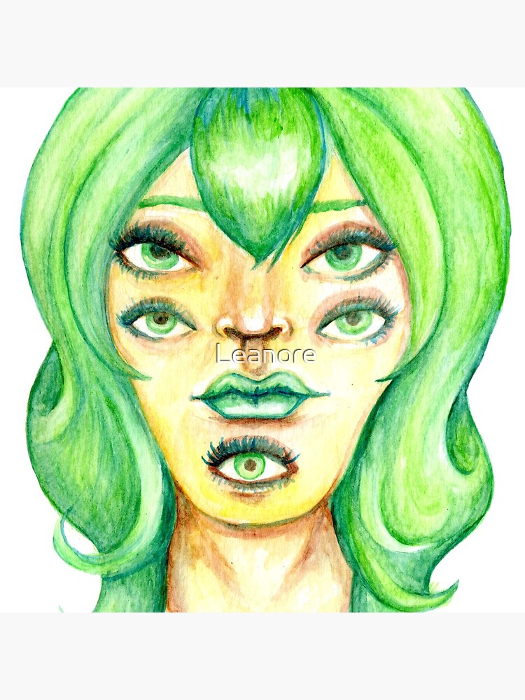 Green Hair, Golden Skin by Leanore