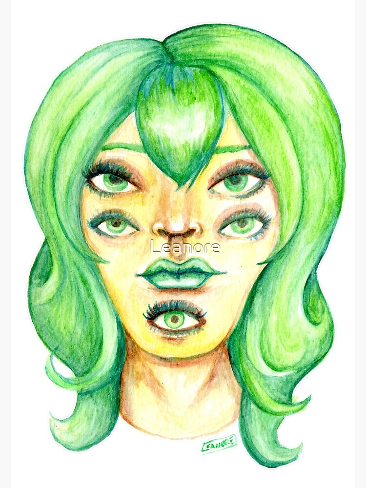 Green Hair, Golden Skin by Leanore