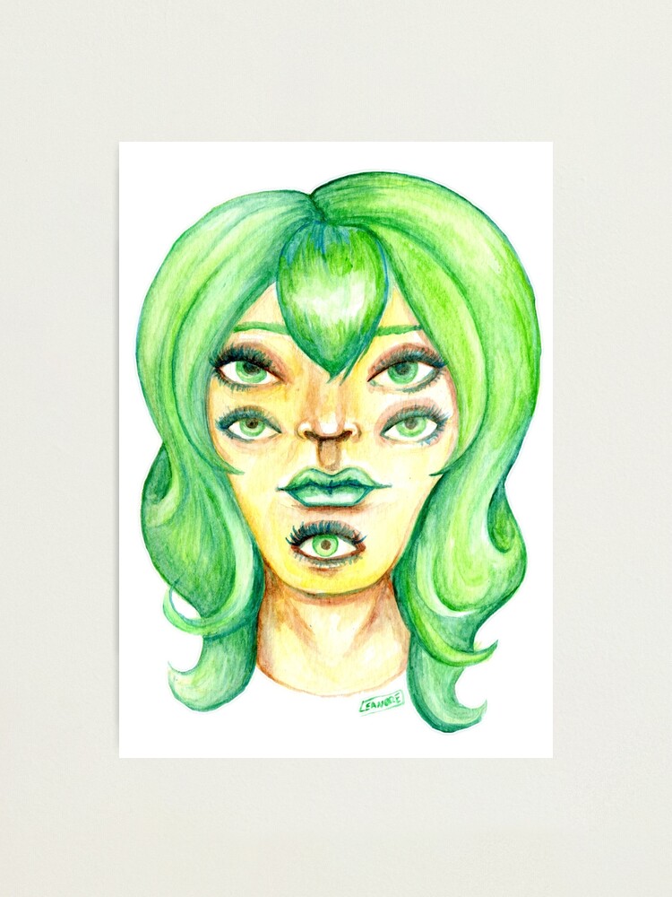 Alternate view of Green Hair, Golden Skin Photographic Print