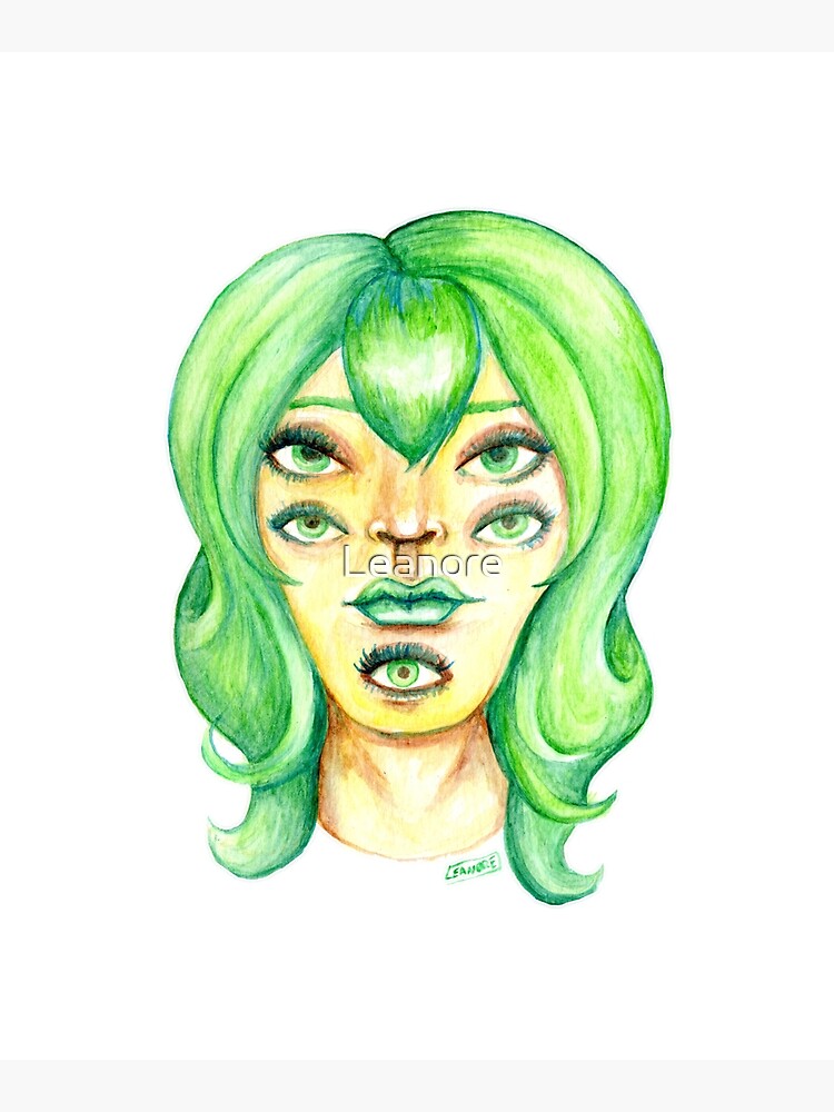 Green Hair, Golden Skin by Leanore