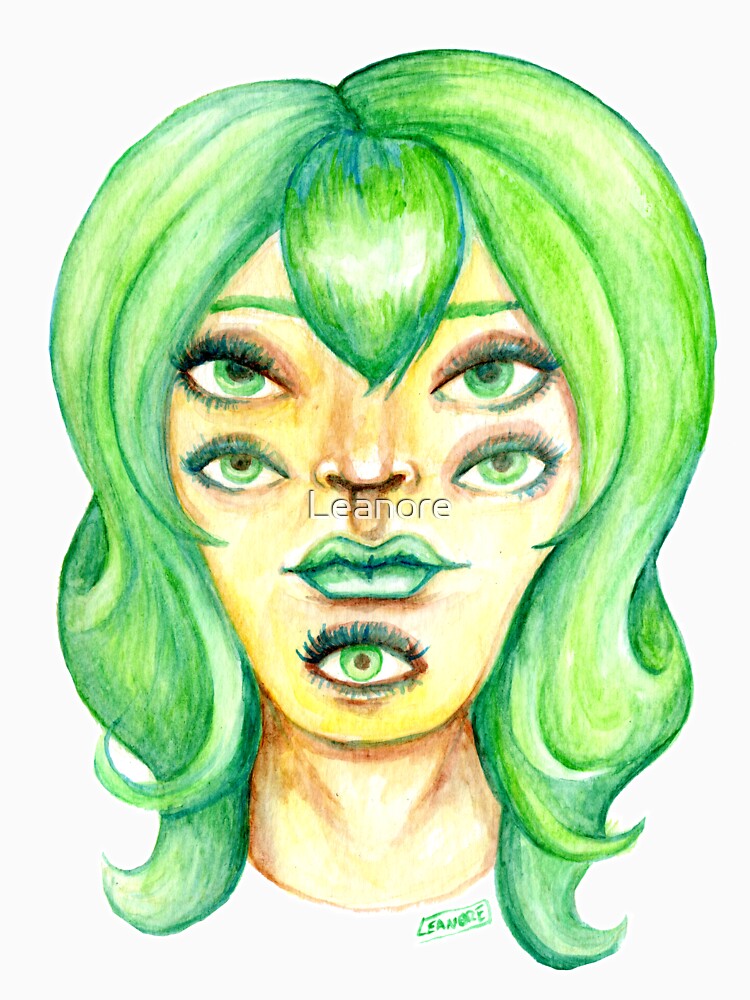 Green Hair, Golden Skin by Leanore