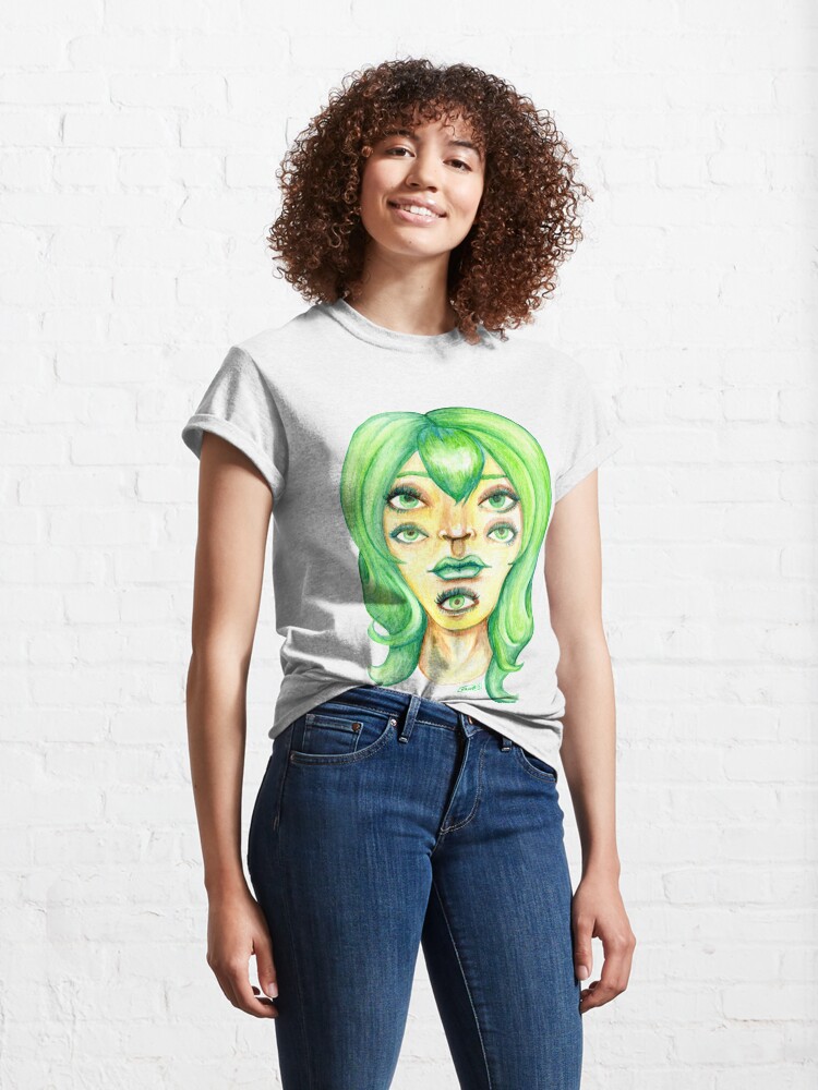 Alternate view of Green Hair, Golden Skin Classic T-Shirt