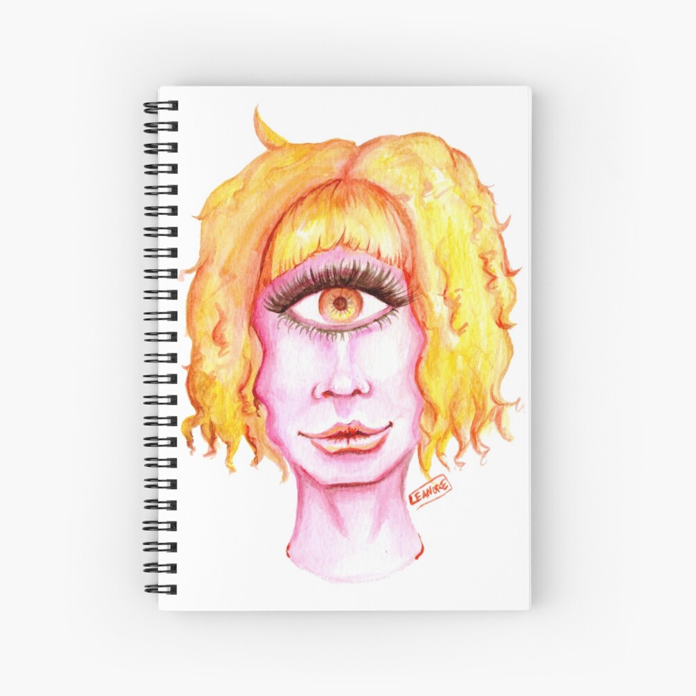 Golden Hair, Pink Skin Spiral Notebook