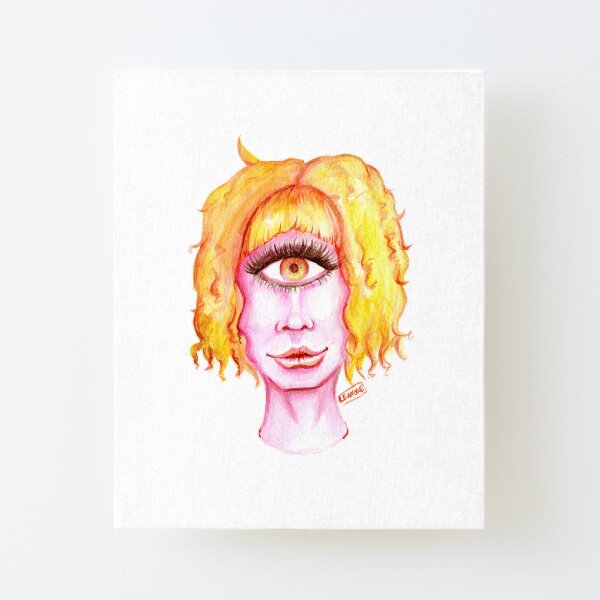 Golden Hair, Pink Skin Canvas Mounted Print