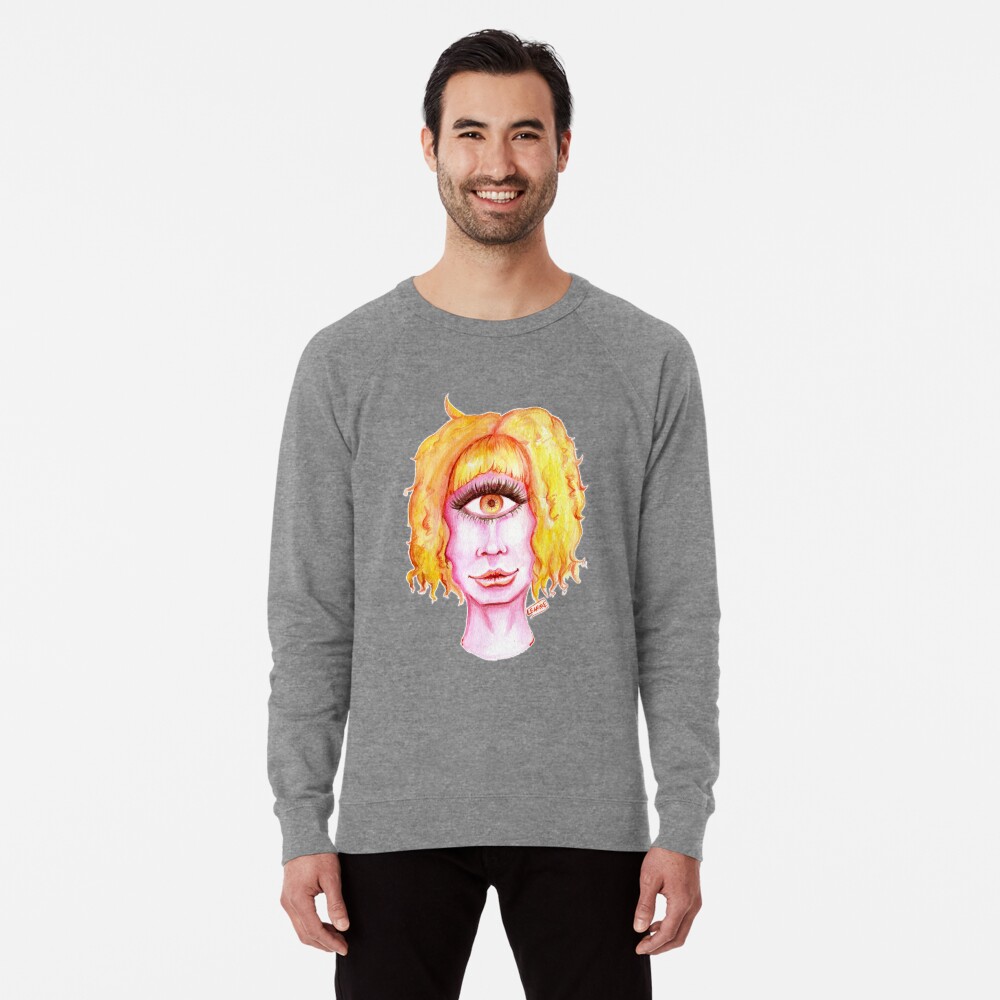 Golden Hair, Pink Skin Lightweight Sweatshirt