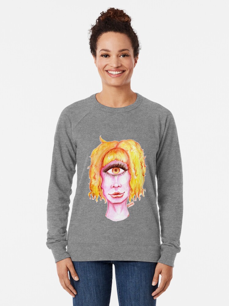Alternate view of Golden Hair, Pink Skin Lightweight Sweatshirt