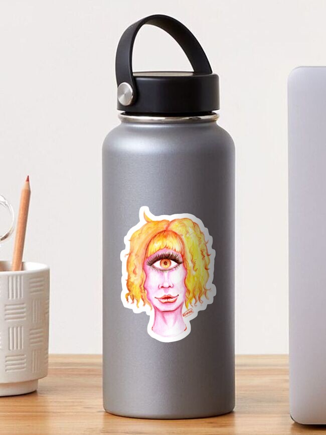 Thumbnail 1 of 3, Sticker, Golden Hair, Pink Skin designed and sold by Leanore.