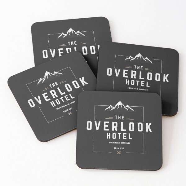 The Overlook Hotel - modern vintage logo Coasters (Set of 4)