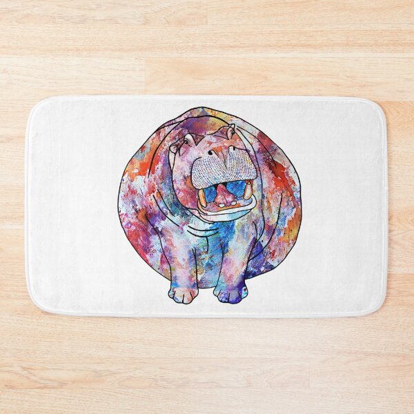 Item preview, “Hippo With Attitude” | Wild African Animal  designed and sold by LiseHoltArt.