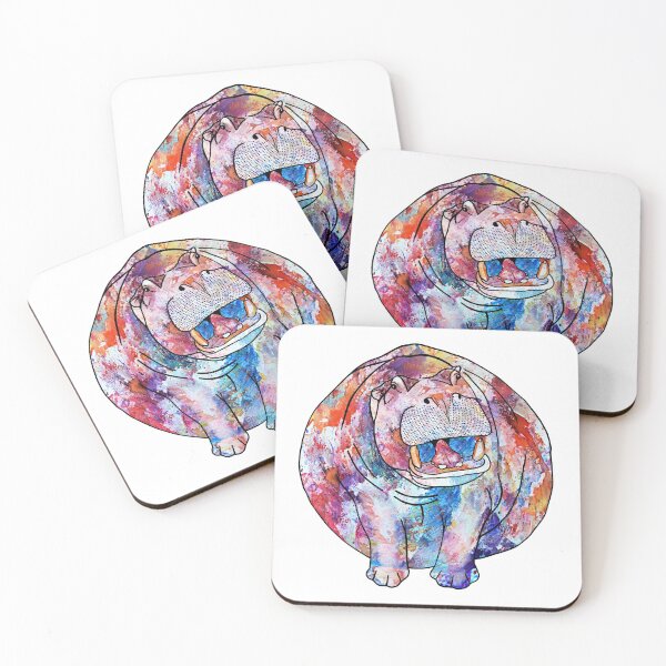 Item preview, “Hippo With Attitude” | Wild African Animal  designed and sold by LiseHoltArt.