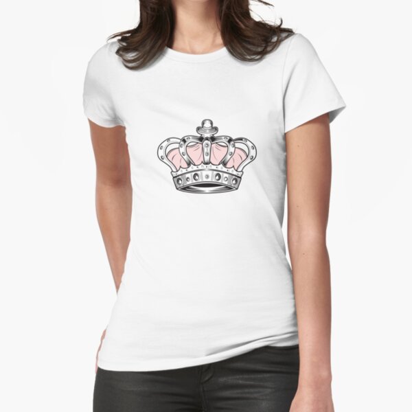 Crown - Pink Fitted T-Shirt