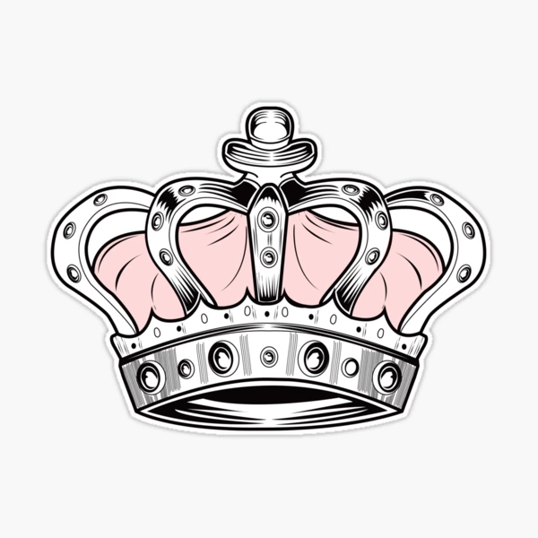 Pink Princess Crown Sticker for Sale by amandabrynn