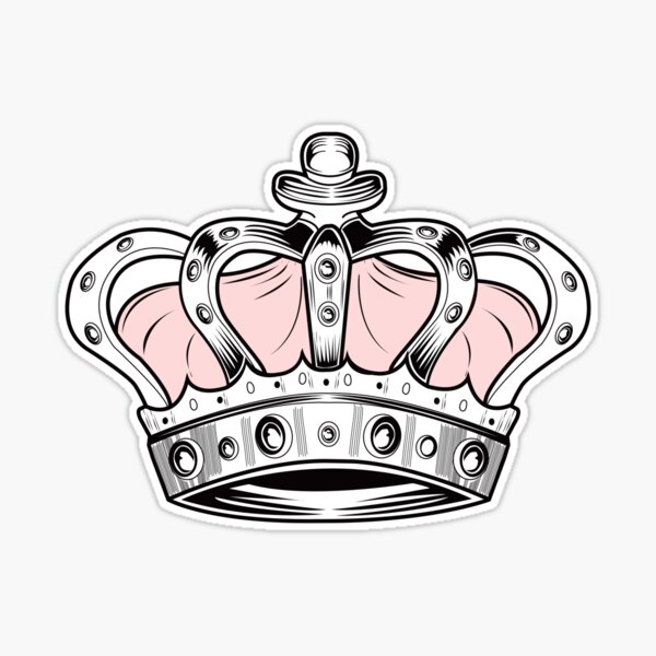 Crown - Pink Sticker for Sale by Adam Santana