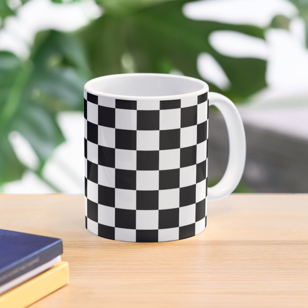 "Black and White Checkerboard" Coffee Mug for Sale by ColorsPatterns