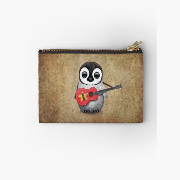 Item preview, Baby Penguin Playing Vietnamese Flag Guitar designed and sold by JeffBartels.