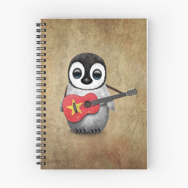 Item preview, Baby Penguin Playing Vietnamese Flag Guitar designed and sold by JeffBartels.