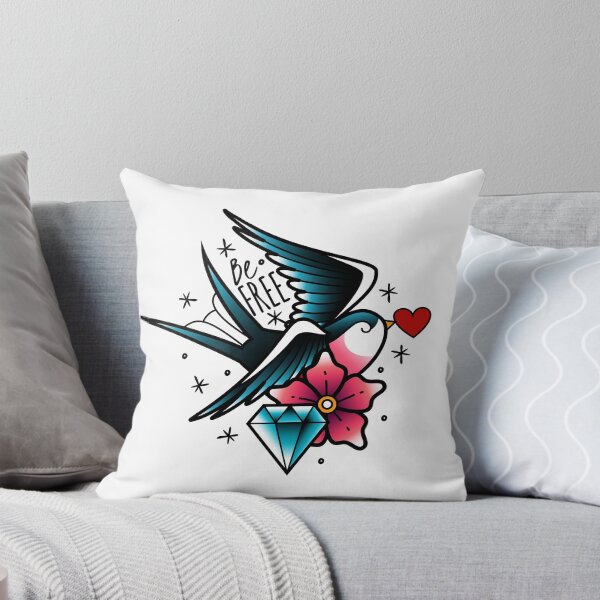 Item preview, traditional old school tattoo swallow designed and sold by Adamova.