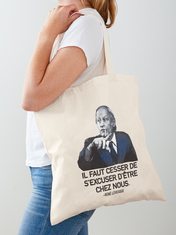 René Lévesque quote Il faut cesser de s'excuser d'être chez nous Quebec  black background HD HIGH QUALITY ONLINE STORE | Poster