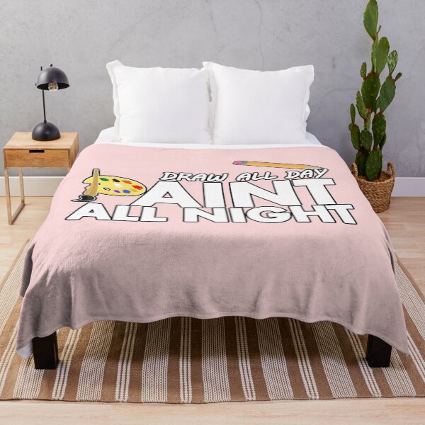 Item preview, Draw all day, Paint all night - Pink designed and sold by Adamzworld.