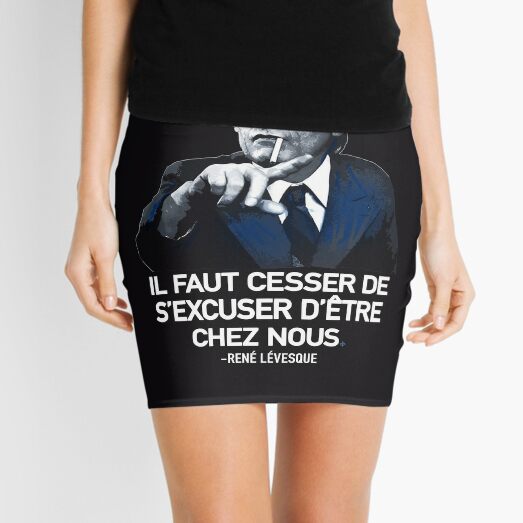 René Lévesque quote Il faut cesser de s'excuser d'être chez nous Quebec  black background HD HIGH QUALITY ONLINE STORE | Poster