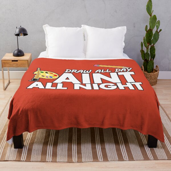Item preview, Draw all day, Paint all night - Orange designed and sold by Adamzworld.