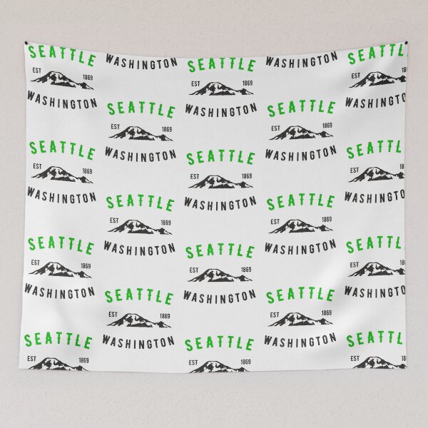 Item preview, Rustic Vintage Seattle Washington Mt Rainer Est 1869 Classic designed and sold by ripsydesigns.