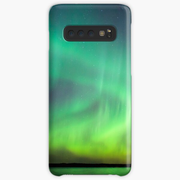 Northern lights over lake in Finland Samsung Galaxy Snap Case