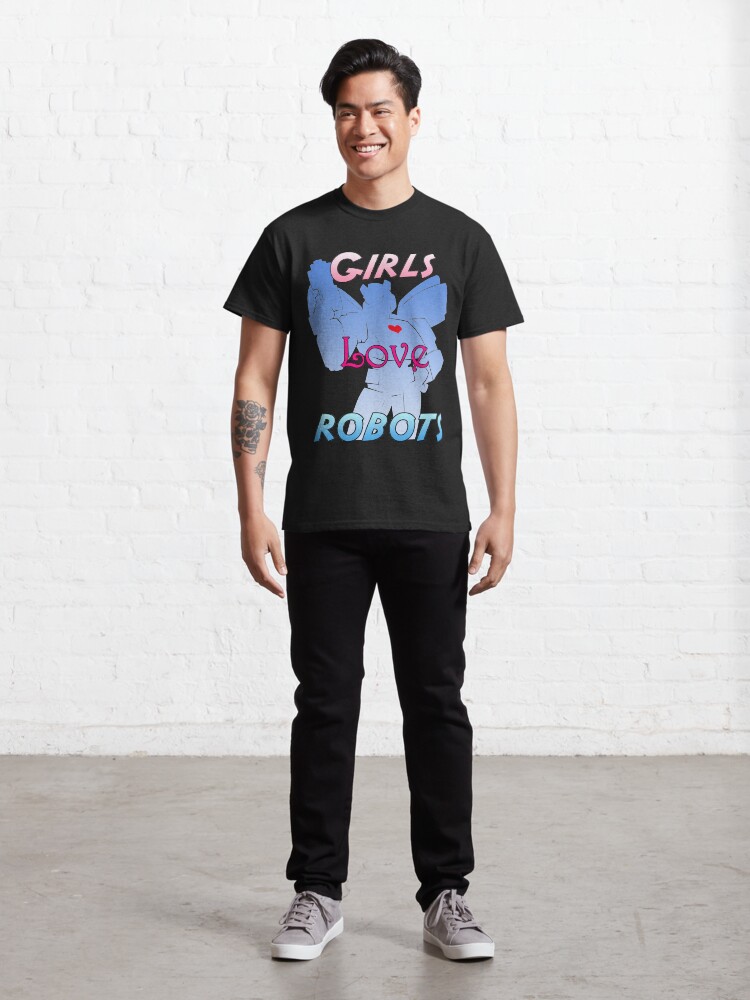 Thumbnail 3 of 7, Classic T-Shirt, Girls Love Robots designed and sold by cybercat.