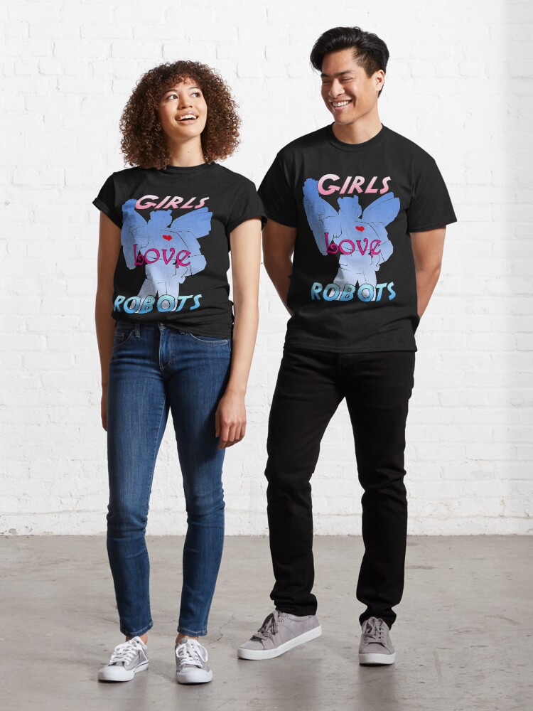 Thumbnail 1 of 7, Classic T-Shirt, Girls Love Robots designed and sold by cybercat.
