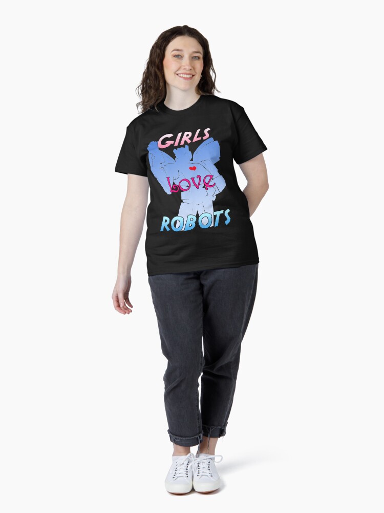 Thumbnail 4 of 7, Classic T-Shirt, Girls Love Robots designed and sold by cybercat.