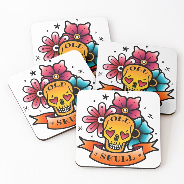 Item preview, traditional oldschool tattoo skull designed and sold by Adamova.